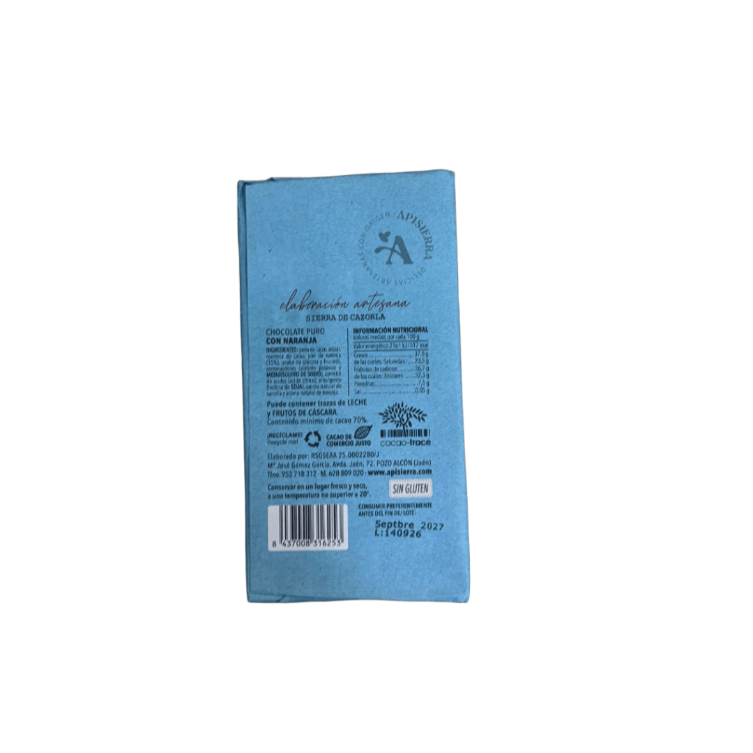 CHOCOLATE PURO 70% CON NAJANJA