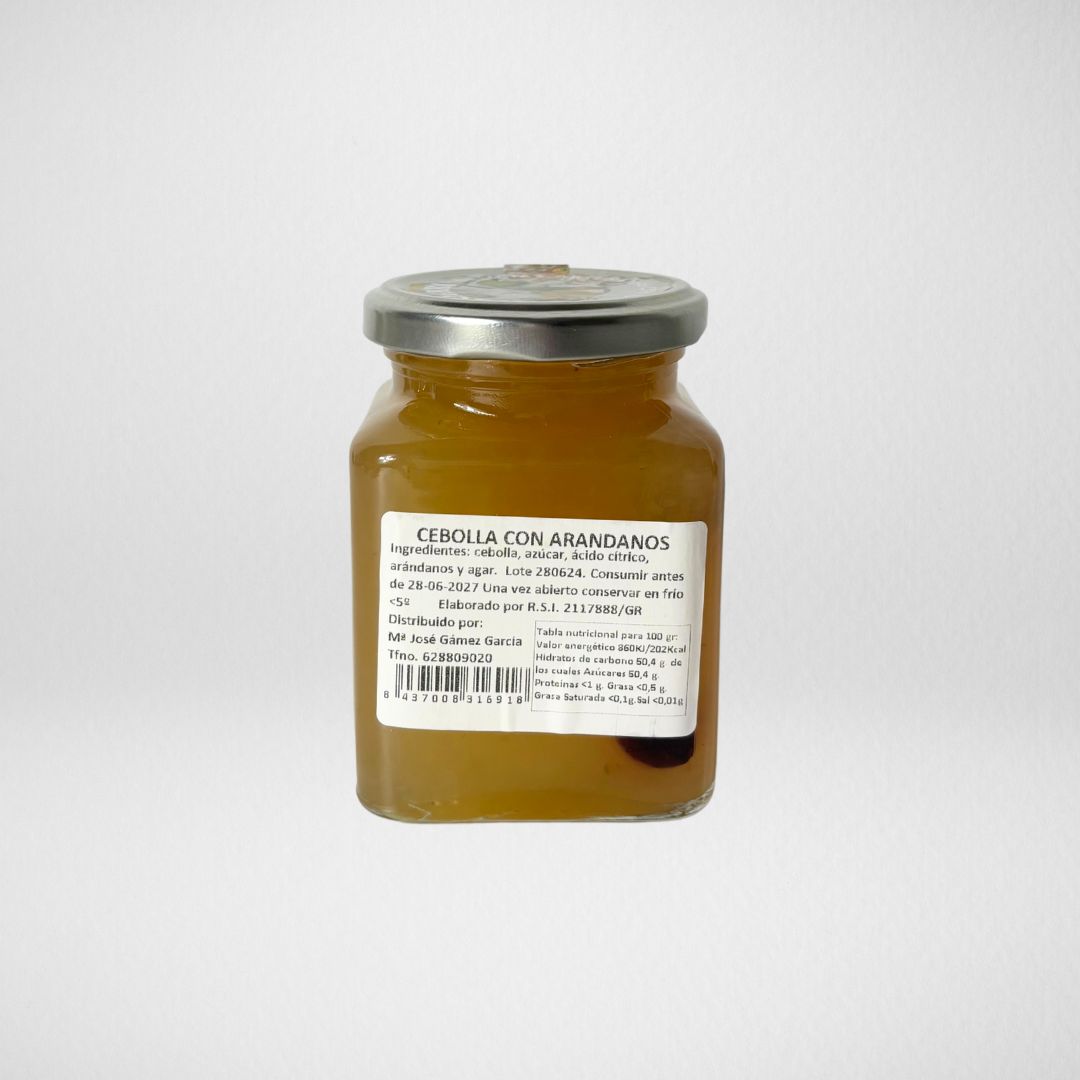 Mermelada de cebolla con arándanos