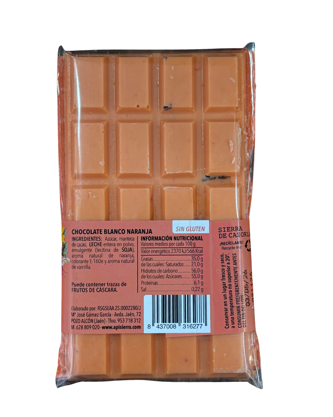 CHOCOLATE BLANCO DE NARANJA