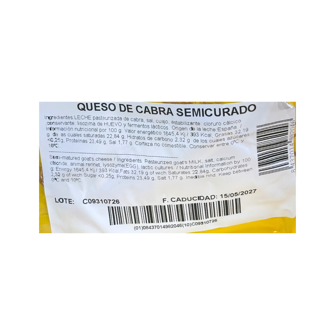 PAYOYO SEMICURADO DE CABRA