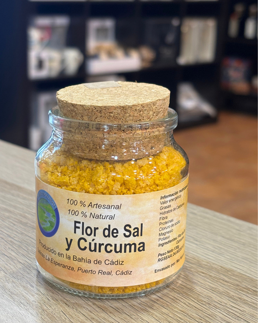 Flor de sal y cúrcuma